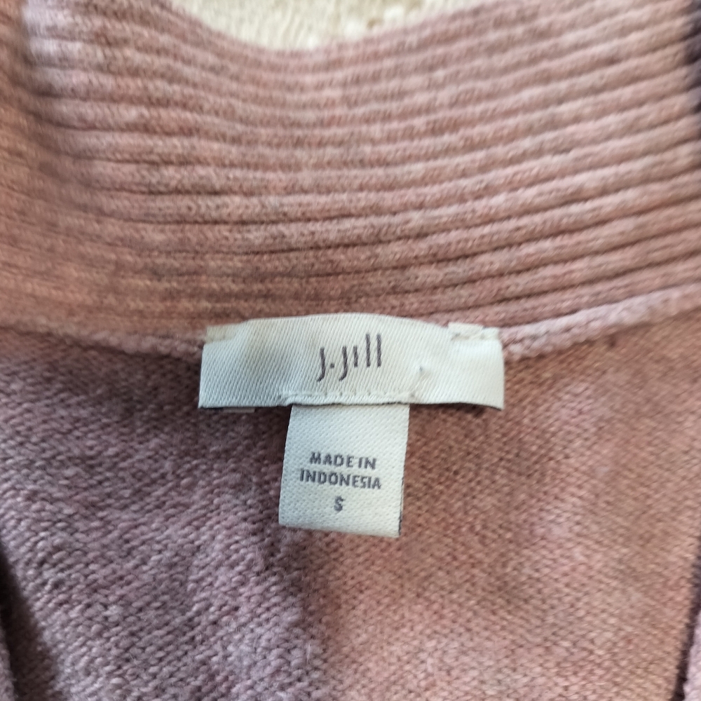 J Jill V-Neck 3/4 sleeve pullover sweater Mauve Size S Cottagecore Boho Casual - Picture 3 of 8